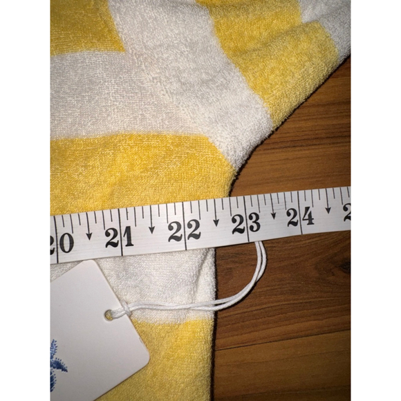 PJ Salvage Paradise Terry Cloth Lounge Set Yellow Stripe Coastal Resort Large - Picture 7 of 15